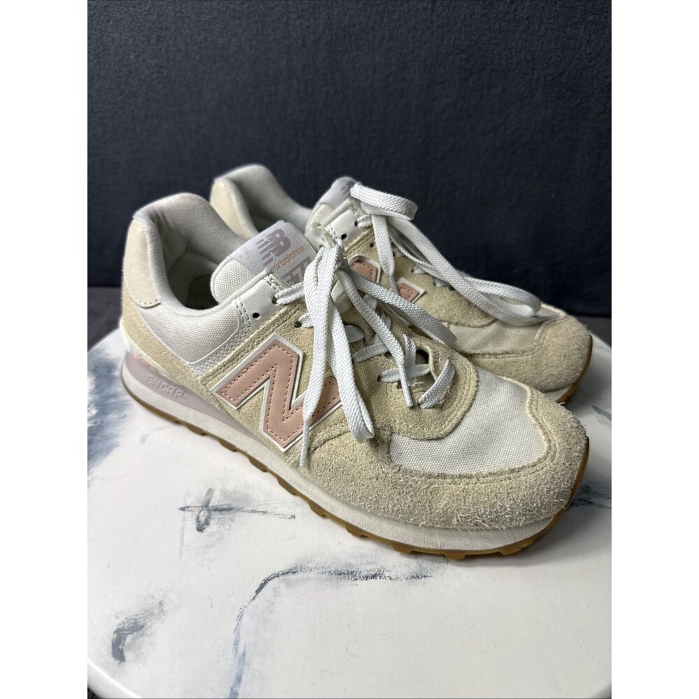 New Balance 574 Tencel Sea Salt Rose Water Sneaker Womens Size 5 WL574NR2 Shoes